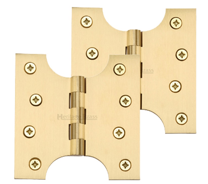 Heritage Brass 4 Inch Parliament Hinges, Satin Brass (sold in pairs)