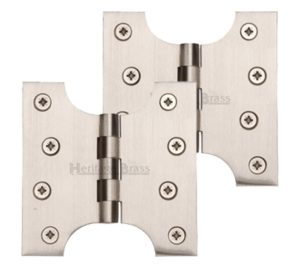 Heritage Brass 4 Inch Parliament Hinges, Satin Nickel (sold in pairs)