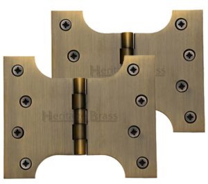 Heritage Brass 5 Inch Parliament Hinges, Antique Brass (sold in pairs)