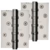 Heritage Brass 4" x 3" Ball Bearing (Steel Pin) Hinges, Polished Nickel - (sold in pairs)