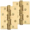 Heritage Brass 4" x 3" Ball Bearing (Steel Pin) Hinges, Satin Brass - (sold in pairs)
