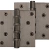 Heritage Brass 4" x 4" Ball Bearing (Steel Pin) Hinges, Matt Bronze - (sold in pairs)