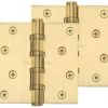 Heritage Brass 4" x 4" Ball Bearing (Steel Pin) Hinges, Satin Brass - (sold in pairs)
