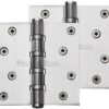 Heritage Brass 4" x 4" Ball Bearing (Steel Pin) Hinges, Satin Chrome - (sold in pairs)