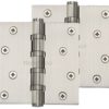 Heritage Brass 4" x 4" Ball Bearing (Steel Pin) Hinges, Satin Nickel - (sold in pairs)