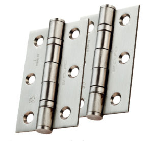 Eurospec 3 Inch Fire Rated Grade 7 CE Bearing Hinges, Polished, Satin, PVD Brass OR Black Finish (sold in pairs)