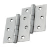 Eurospec 3 Inch Stainless Steel Plain Butt Hinges, Polished Or Satin Stainless Steel Finish (sold in pairs)