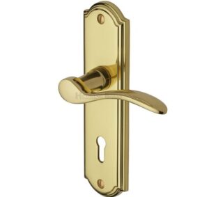 Heritage Brass Howard Polished Brass Door Handles (sold in pairs)