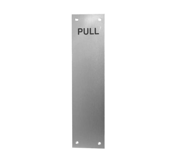 Frelan Hardware Engraved Pull Fingerplate (305mm x 75mm), Satin Aluminium