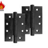 Frelan Hardware 4 Inch Fire Rated Stainless Steel Ball Bearing Hinges, Black Finish