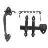 Frelan Hardware Gate Thumb Latch (203mm), Black Antique