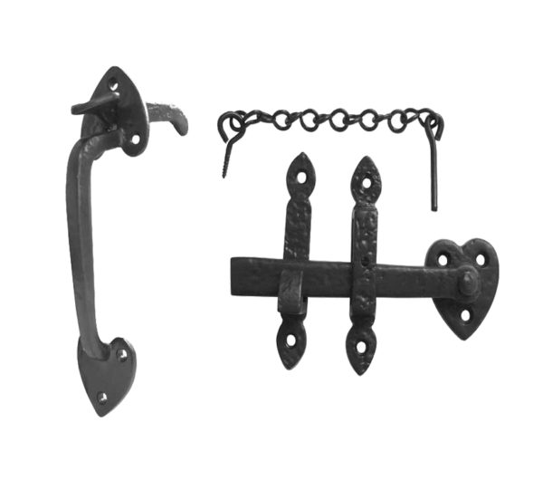 Frelan Hardware Gate Thumb Latch (203mm), Black Antique