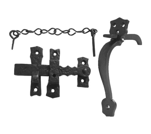 Frelan Hardware gate thumb latch (140mm), Black Antique