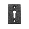 Frelan Hardware Rectangular Standard Profile Escutcheon, Black Antique