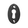 Frelan Hardware Oval Standard Profile Escutcheon, Black Antique