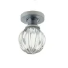 Pumpkin Glass Mortice Door Knob Satin Chrome