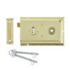 Frelan Hardware Reversible Rim Lock, Electro Brass