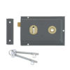 Frelan Hardware Reversible Rim Lock, Grey