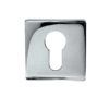 Frelan Hardware Euro Profile Square Escutcheon (52mm x 52mm x 7mm), Polished Stainless Steel