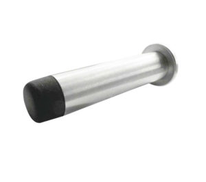 Frelan Hardware Cylinder Wall Mounted Projecting Door Stop (75mm x 16mm), Polished Stainless Steel
