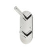 Frelan Hardware Hat & Coat Hook On Rounded Backplate, Polished Stainless Steel
