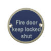 Frelan Hardware Fire Door Keep Locked Shut (75mm Diameter), Satin Stainless Steel