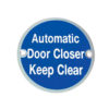 Frelan Hardware Automatic Door Closer Keep Clear (75mm Diameter), Satin Aluminium