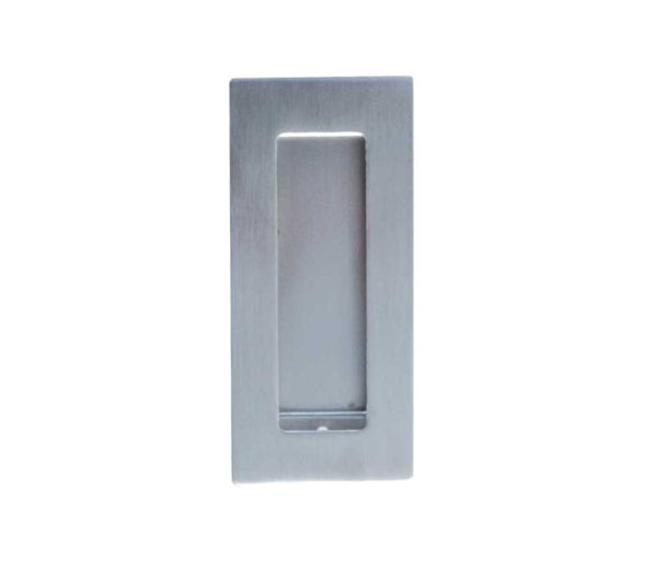 Frelan Hardware Rectangular Flush Pull (100mm x 50mm), Satin Stainless Steel