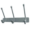 Frelan Hardware Multi Hook Units, 3 Hooks (250mm) Or 5 Hooks (450mm), Satin Stainless Steel