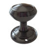 Frelan Hardware Lined Mortice Door Knob, Polished Black Nickel (sold in pairs)