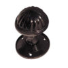 Frelan Hardware Fluted Mortice Door Knob, Polished Black Nickel (sold in pairs)