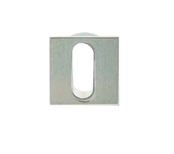 Frelan Hardware Minimal Square Standard Profile Escutcheon (25mm x 25mm), Satin Chrome