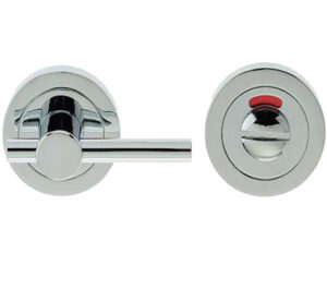 Frelan Hardware Easy Bathroom Turn & Release With Indicator (50mm x 10mm), Polished Chrome