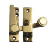 Frelan Hardware Lockable Quadrant Sash Window Fastener, Polished Brass