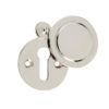 Frelan Hardware Standard Profile Round Covered Escutcheon, Polished Nickel