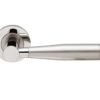 Frelan Hardware Alexander Door Handles On Round Rose, Dual Finish Polished Chrome & Satin Nickel (sold in pairs)