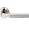 Frelan Hardware Charlotte Door Handles On Round Rose, Dual Finish Polished Chrome & Satin Nickel (sold in pairs)