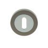 Frelan Hardware Standard Profile Escutcheon, Dual Finish Polished Chrome & Black Nickel