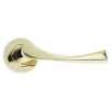 Twirl Door Handle on Rose PVD Brass