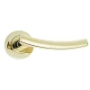 Curve Door Handle on Rose PVD Brass