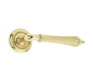 Giselle Door Handle on Rose Polished Brass