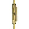 Frelan Hardware Locking Espagnolette Bolt With Cylinder Handle, Polished Brass