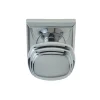 Piazza Mortice Door Knob Polished Chrome on Square Rose