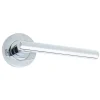 Rosetta Door Handle on Rose Polished Chrome