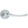 Opal Door Handle on Rose Satin Chrome