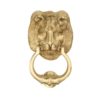 Heritage Brass Lion Head Door Knocker, Satin Brass