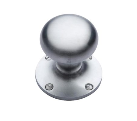 Heritage Brass Kensington Mortice Door Knobs, Satin Chrome (sold in pairs)