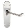 Lever on Back Plate Shaped Scroll - Lever Latch -168x40mm