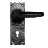 Ludlow Foundries Traditional V Levers, Black Antique Door HandleS(sold in pairs)