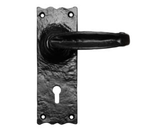 Ludlow Foundries Traditional V Levers, Black Antique Door HandleS(sold in pairs)